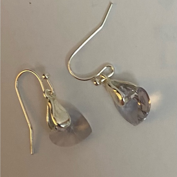 NEW Genuine Swarovski Smoky Mauve Crystal earrings - Picture 2 of 4